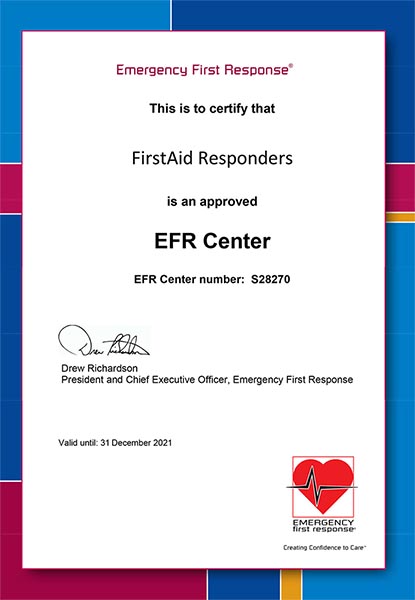 Accredited Emergency First Response Training Center